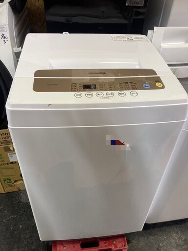 ☆中古￥8,800！IRIS OHYAMA　5.0kg洗濯機　家電　IAW-T502EN型　幅56㎝ｘ奥行53㎝ｘ高さ92㎝　【BE034】