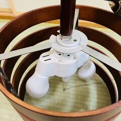 和風　天井照明 ペンダントライト 2灯 LED電球の画像