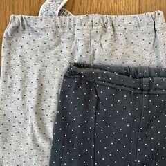 無印良品 水玉 レギンス 90サイズ 2枚セット まとめ売り 検/ baby gap 西松屋 H&M ビーミング ビームスの画像