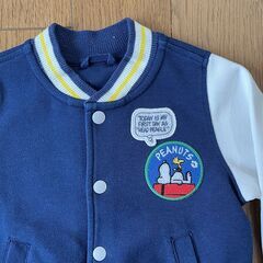 ユニクロ スヌーピー SNOOPY 80 スタジャン ブルゾン ジャケット 検/ 無印良品 ビーミング ビームス 西松屋の画像