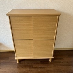 【美品】ニトリ/シューズボックス/HKD80LBR/靴箱