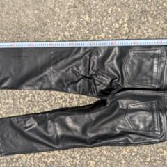 バイク  皮ライダーパンツ(美品)の画像
