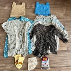 決まりました【新生児セット】ロンパース、帽子、靴下