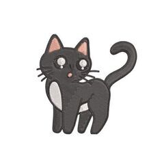 黒猫ワッペンの画像