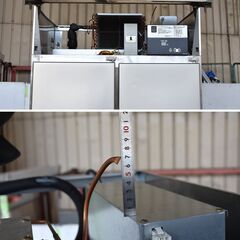 ≪yt1286ジ≫ 福島工業 業務用 縦型4ドア冷凍庫 右開き URD-094FMD6(改) 三相200V 幅90cm 簡易動作確認済 現状品 60324-02の画像