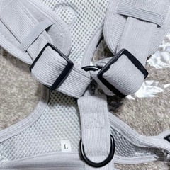 Fun Pet 犬用ハーネス  ポーチ 2点セット 犬 猫 ペット かわいい シンプル 便利なエチケットポーチセット (L) の画像