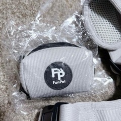 Fun Pet 犬用ハーネス  ポーチ 2点セット 犬 猫 ペット かわいい シンプル 便利なエチケットポーチセット (L) の画像