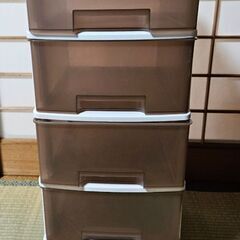 5段収納ケース プラスチックケースの画像