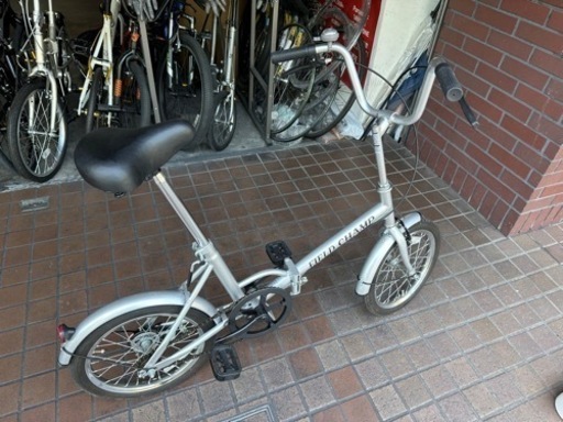 ★美品★16インチ　シングルギア折り畳み自転車　シルバー　　　