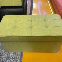 【リサイクルサービス八光】幅76㎝　グリーン　クッション付き収納...