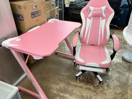 Victone nionik ゲーミングデスク ＆チェア セット ピンク かわいい
