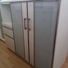 ★ジモティ割あり★  TV台 ホワイト H100×D50×W120 クリーニング済み TK2141