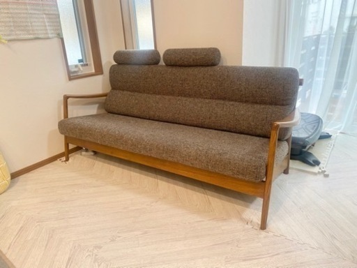 ❗️値下げ❗️廃盤デザイン❗️北欧レトロ 東京インテリア オークライフ 3人掛ソファー