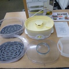 ◆お引取り限定/三重県/値引不可(値引きコメント返信不可)◆ 中古 T-fal ウルトラコンパクト 蒸し器[G-43]の画像