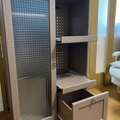 【お譲り先確定しました🙏】 ■レンジ台　キッチン収納　キャビネット　食器棚　レンジラック　チェスト ニトリ 
の画像