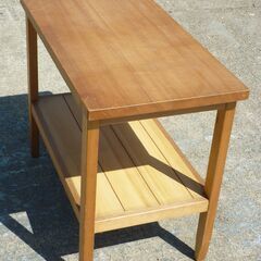 木工職人さんが手作りした小振りなテーブル 無垢材製台 書斎 スペース 置物台 盆栽台 水槽台 物々交換対応の画像