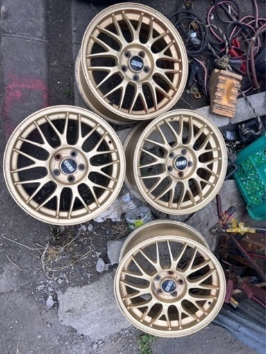 BBS ゴールド　アルミホイール　4本セット　16インチ　PCD100
