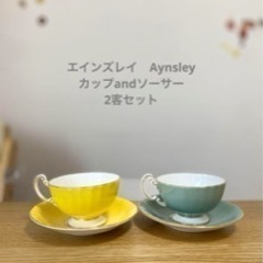 Aynsly エインズレイ　カップ　ソーサー2客セット
