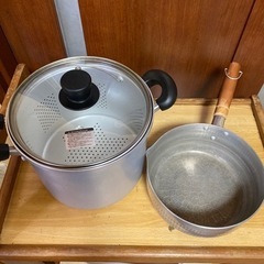 テフロン寸胴鍋と雪平鍋
の画像