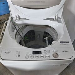 激安中古洗濯機　2021年製シャープ4.5k 配達設置リサイクル回収無料　の画像