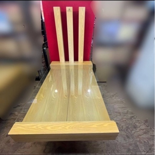k0509603 希少品 高級家具 着物展示 天然木 収納付き ガラス お洒落 家具 注文家具 テーブル 木製 家財便E 引取り歓迎 現状品 中古品