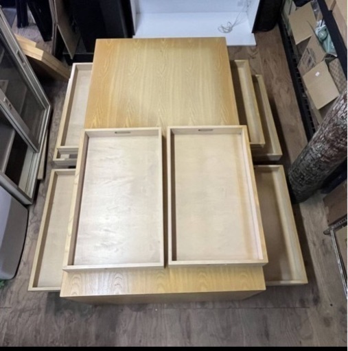 k0509602 希少品 高級家具 着物展示 天然木 収納付き 家具 注文家具 テーブル 木製 家財便E 引取り歓迎 現状品 中古品