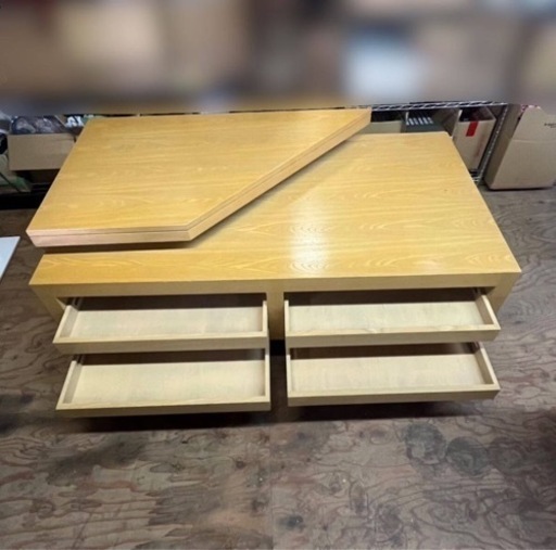 k0509602 希少品 高級家具 着物展示 天然木 収納付き 家具 注文家具 テーブル 木製 家財便E 引取り歓迎 現状品 中古品