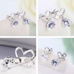 バタフライシルバースタッドピアス（新品）の画像