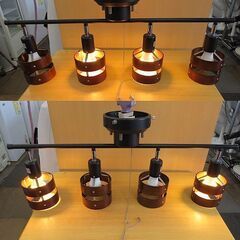 ニトリ 4灯 シーリングライト Nウッドリング ダークブラウン E26口金 40W×4個 LED 照明 札幌 北20条店