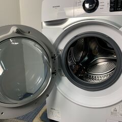 (240510)【50％値下げ】　アイリスオーヤマ　ドラム式洗濯機　HD71-W/S　7.5kg　2020年製の画像