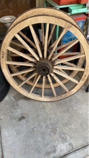 【骨董】大八車の車輪