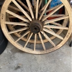 【骨董】大八車の車輪