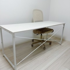 【5/16限定】パソコンデスク ホワイト 白家具 オフィス用家具 机の画像