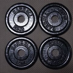 5kg（1.25kg×4） バーベル／ダンベル ブラック アイア...