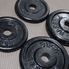 7.5kg（2.5kg×2／1.25kg×2） バーベル／ダンベル ブラック アイアン プレートの画像