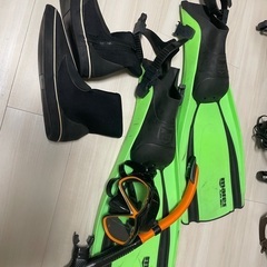 ダイビング軽器材セット（フィン・ブーツ・マスク）