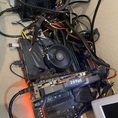 マイニングセット(マザーボード、GPU1080、CPU等付き)