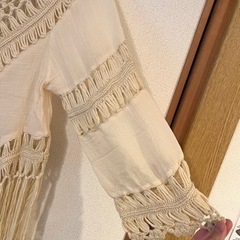 クロシェ フリンジトップス　服/ファッション ブラウスの画像