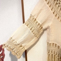 クロシェ フリンジトップス　服/ファッション ブラウスの画像