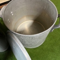 寸胴　　2点  ステンレス寸胴、アルミ寸胴
の画像