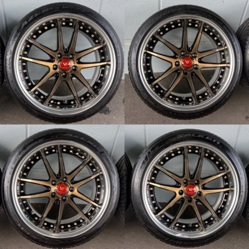 福岡 KUHL VERZ KCV-04 限定19in 9J +40 PCD114.3 ファルケン FK510 225/40R19 クラウン カムリ マークX オデッセイ アクセラ バリ溝