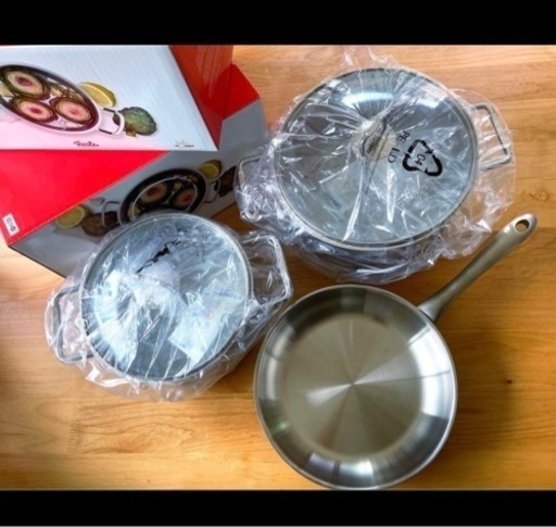 新品】fissler 両手鍋・フライパン3点