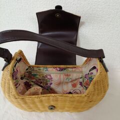【美品】和柄 かごバックの画像