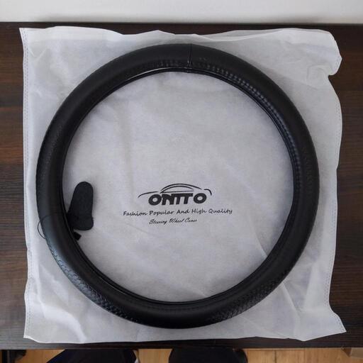 ontto ハンドルカバー ステアリングカバー オールシーズン本革
