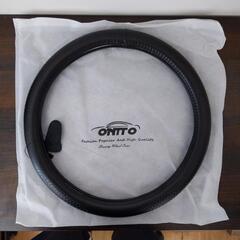 ontto ハンドルカバー ステアリングカバー オールシーズン本革