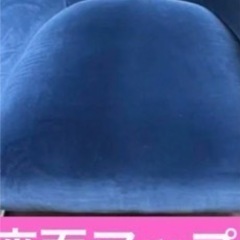 超美品です🥀最高級✨シングルソファ☆アンティークブルー ベルベット☆２脚セットの画像