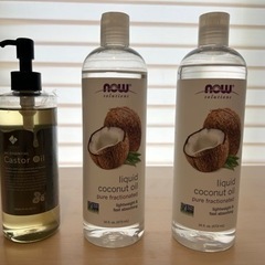 肌ケア　caster oil とcoconut oilの画像