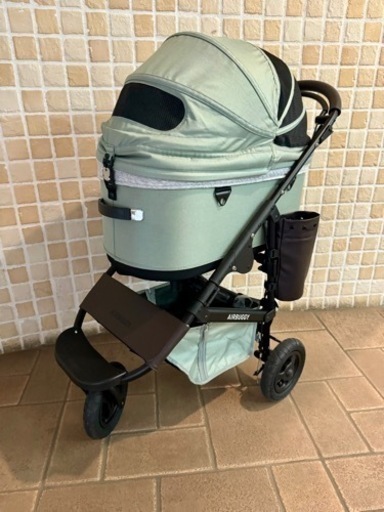 （商談中）★AIR BUGGY DOME 3 ラージ グラスグリーン★オプションコットンカバー付き