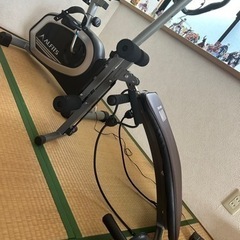 フィットネスバイク、自重ベンチ、コロコロの画像