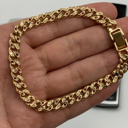 K18 18金　喜平ダイヤ　ブレスレット　36.4g 2面ブレス